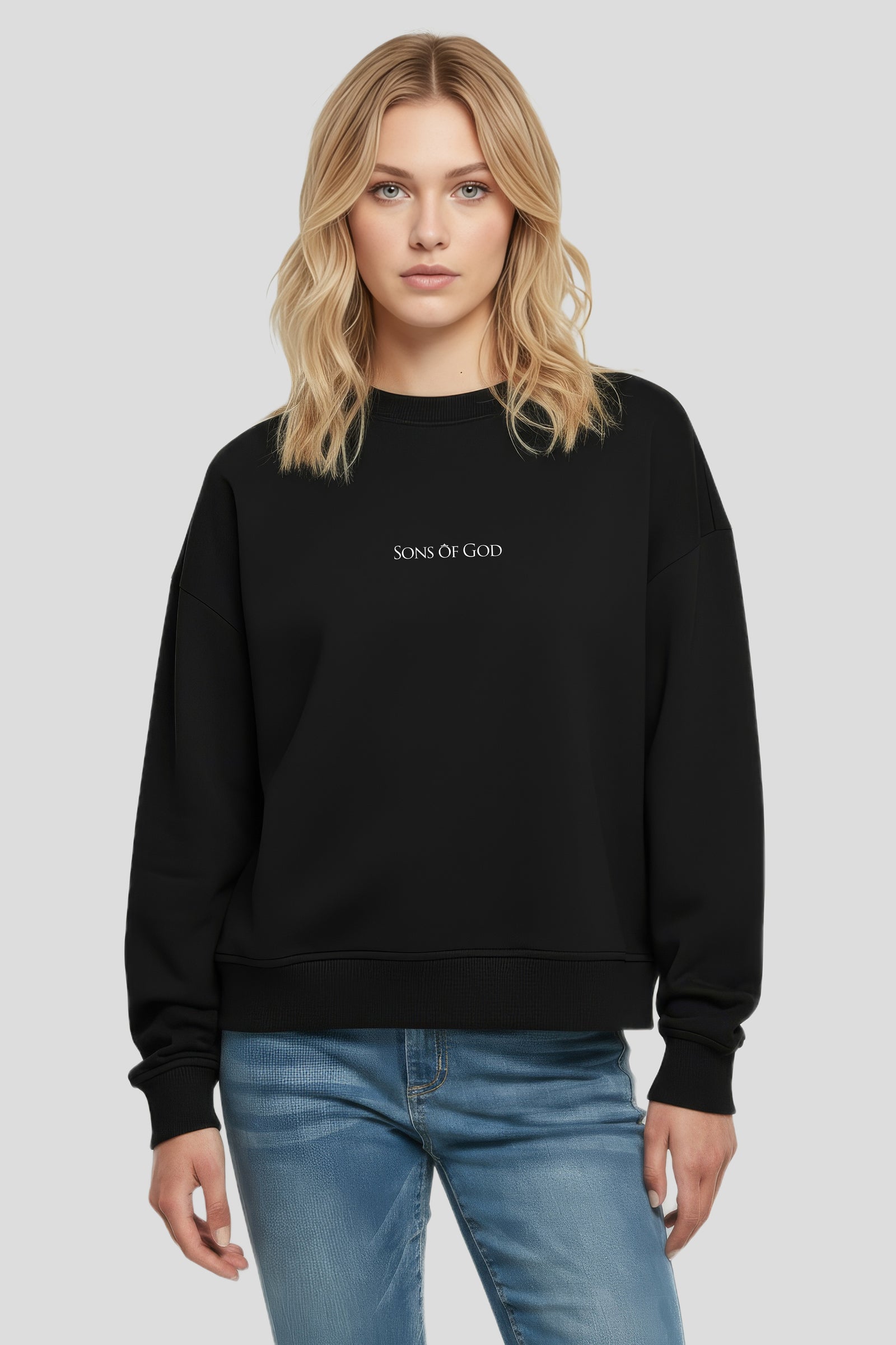 Crewneck black relaxed-fit sweatshirt Sons of God