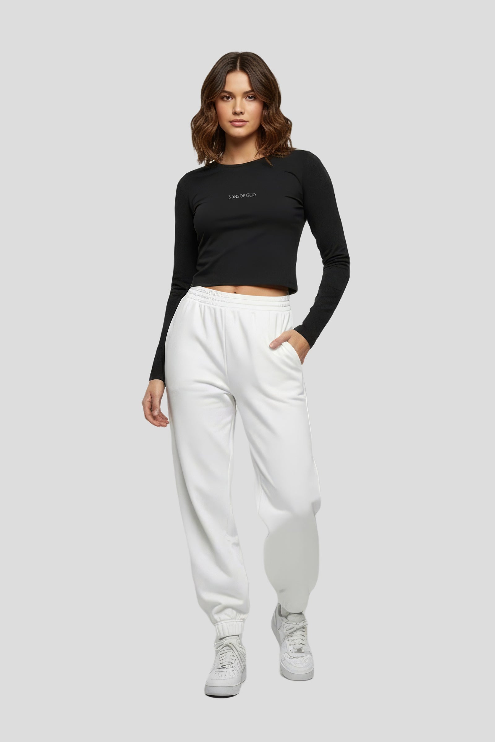 Women's Beige Short Longsleeve