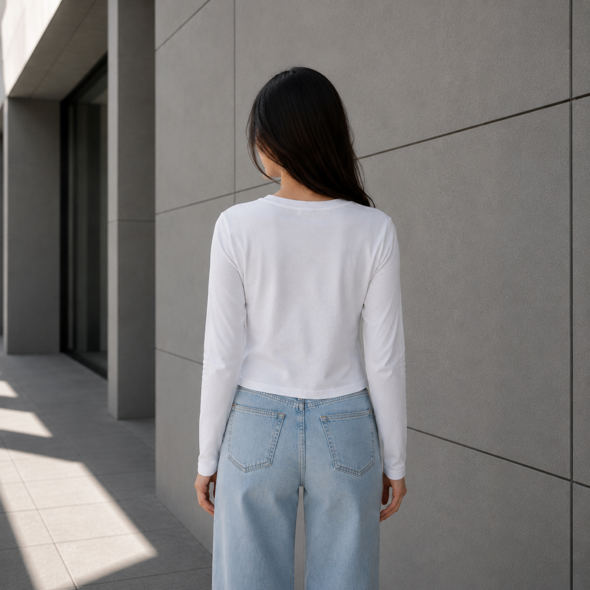 Damen Short Longsleeve SOG Weiß