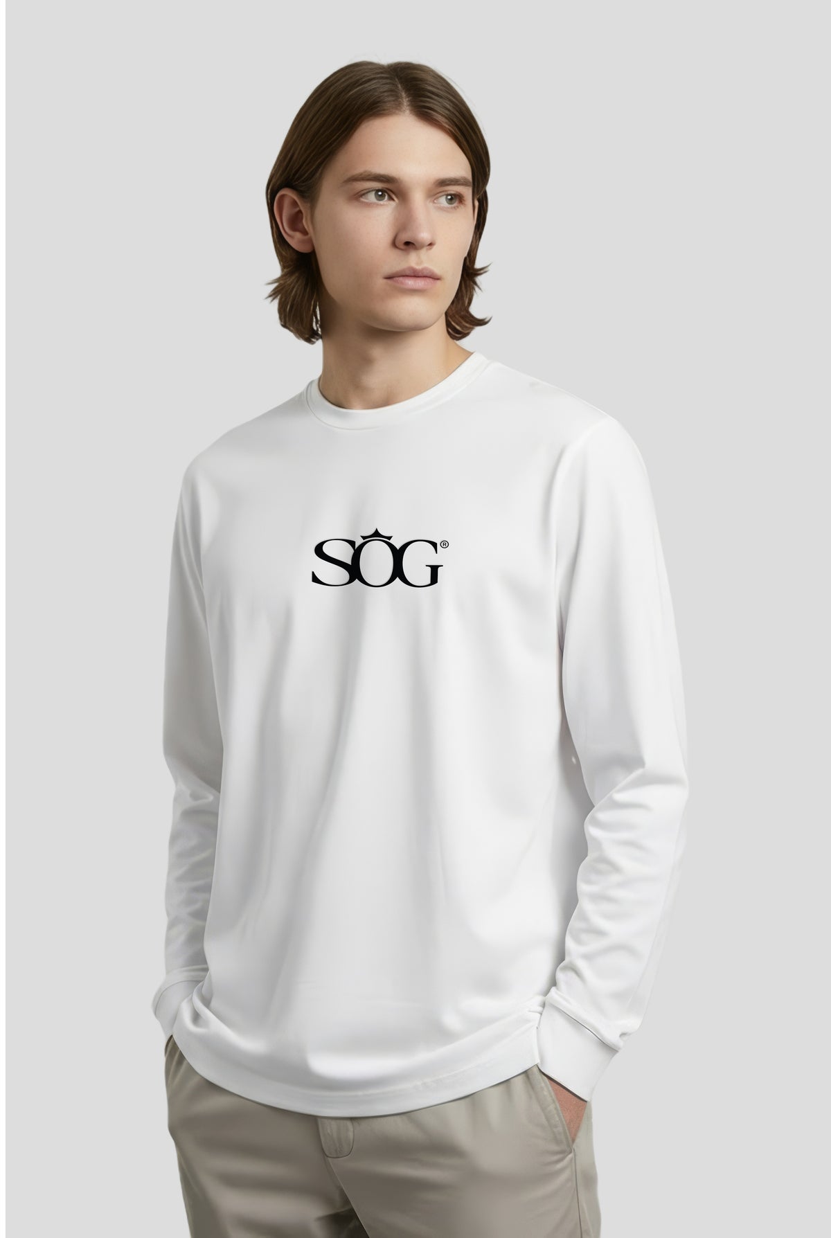 Herren Longsleeve SOG Weiß