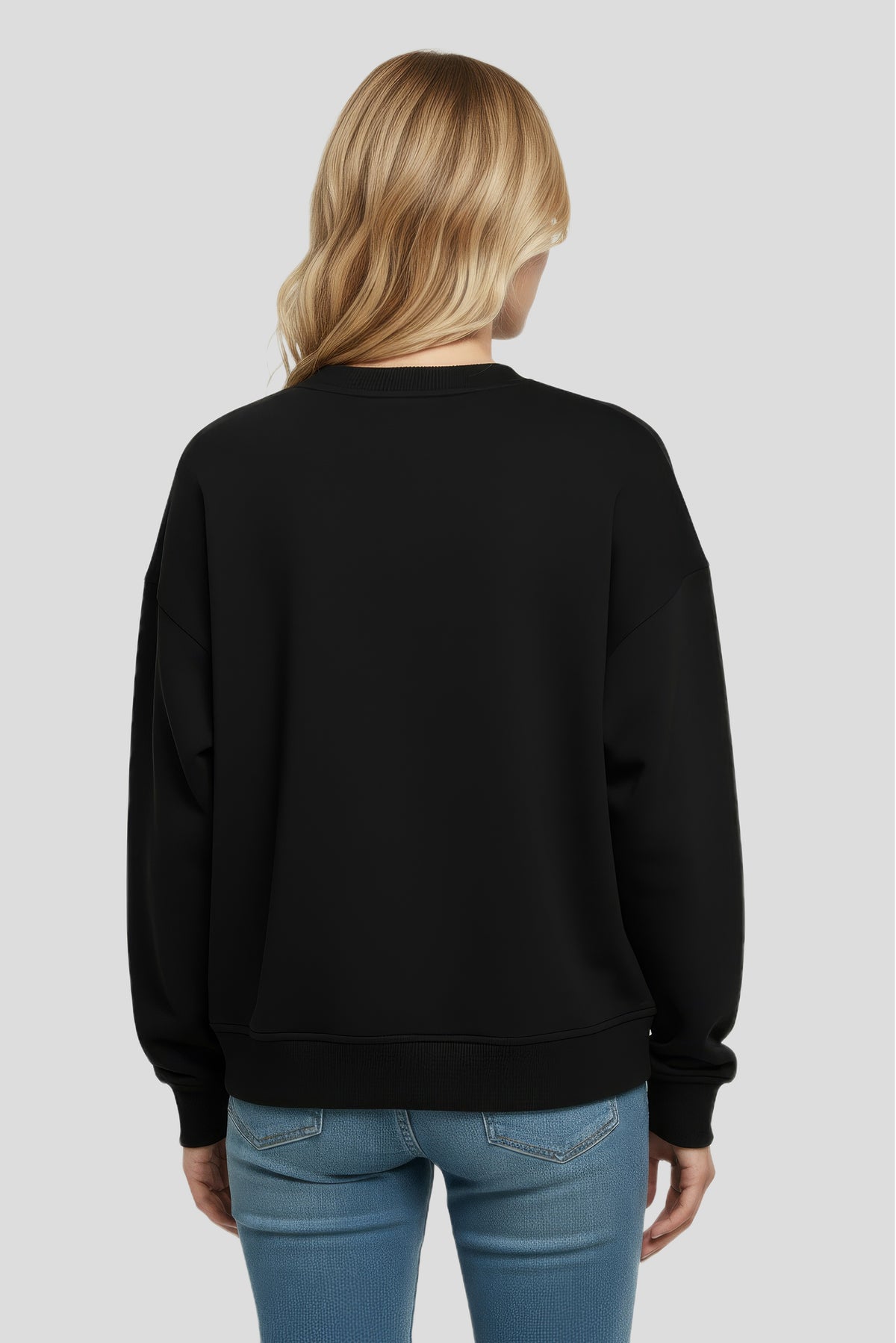 Relaxed fit crewneck sweatshirt black