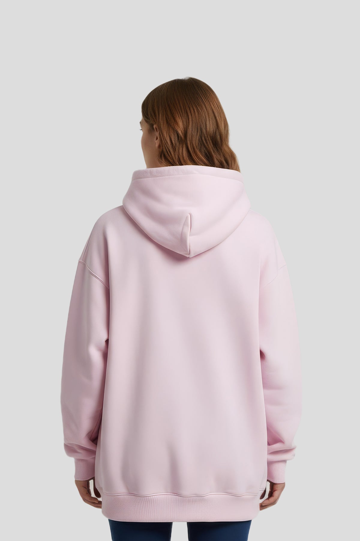 Oversized hooded hoodie, rose