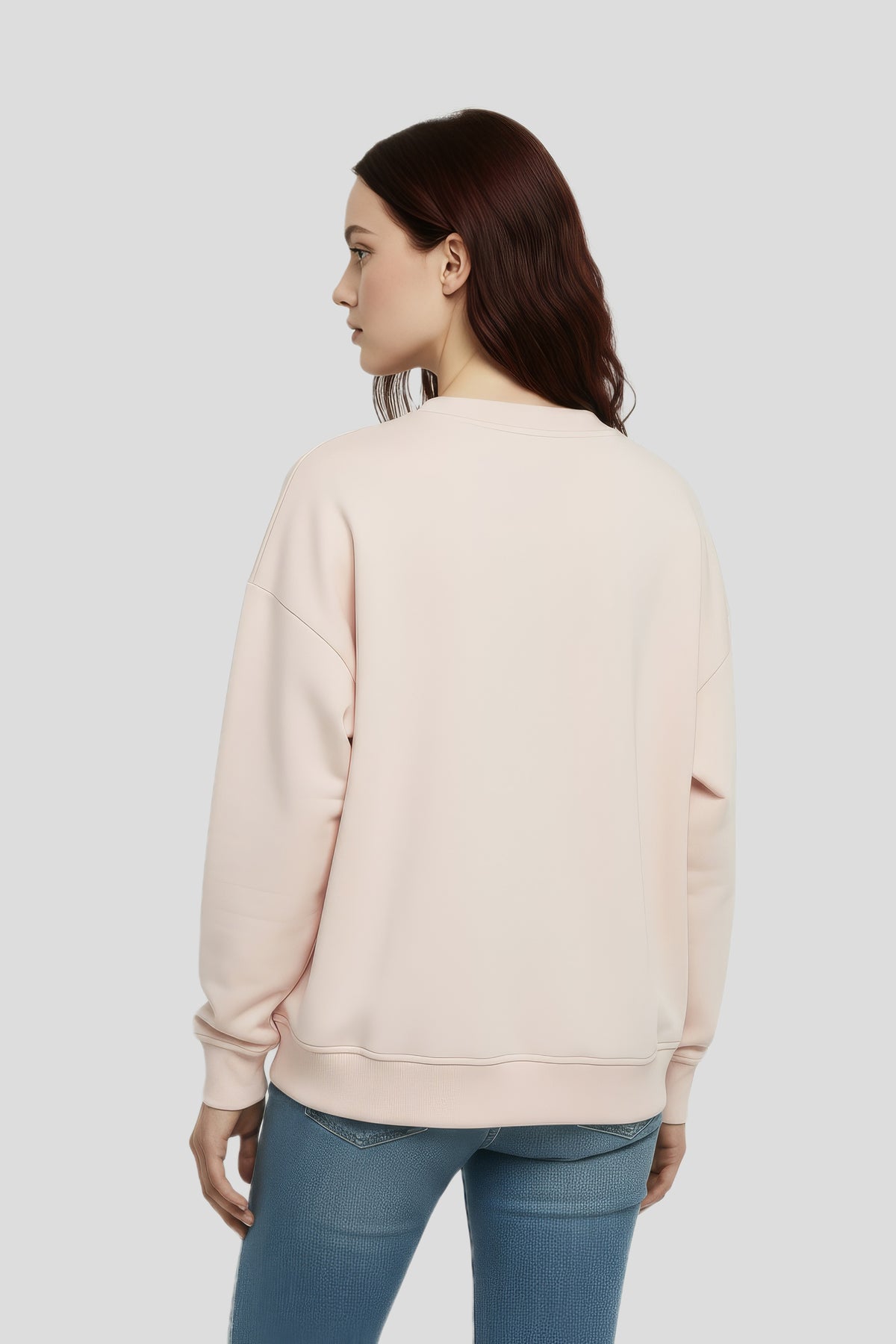 Relaxed fit crewneck sweatshirt beige