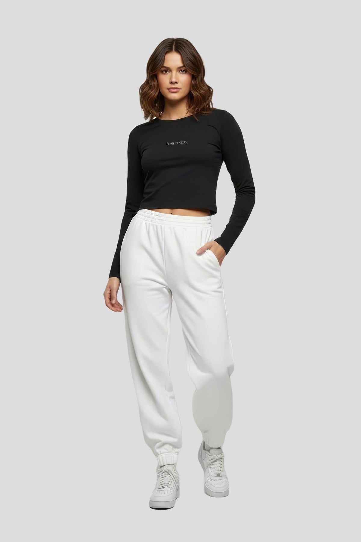 Women's Beige Short Longsleeve